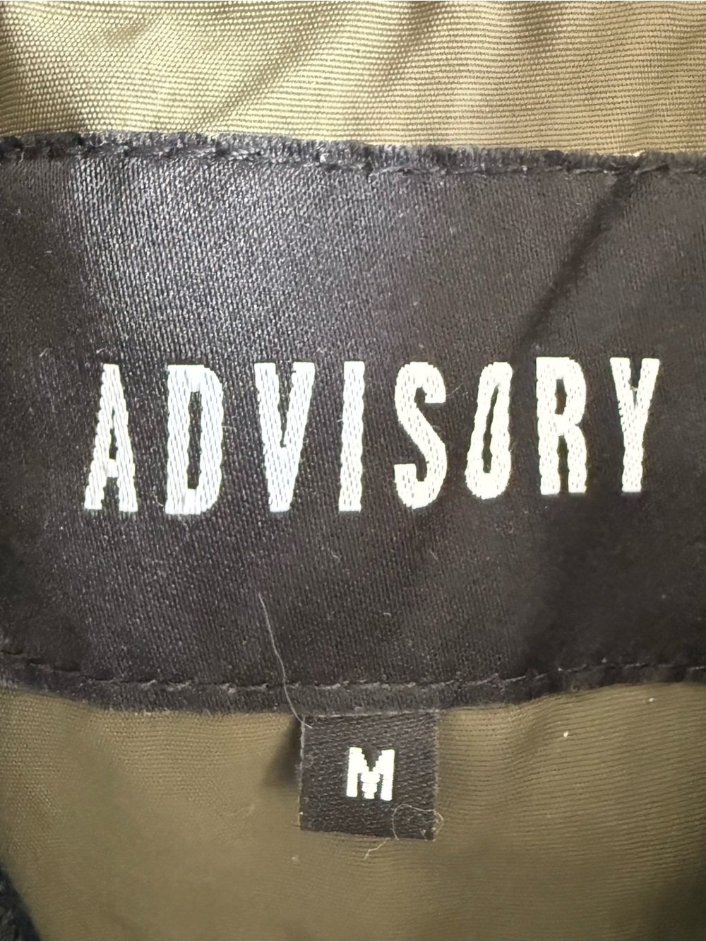 Olive Green Bomber Jacket Coat with Black Trim Men Size M - Picture 8 of 14
